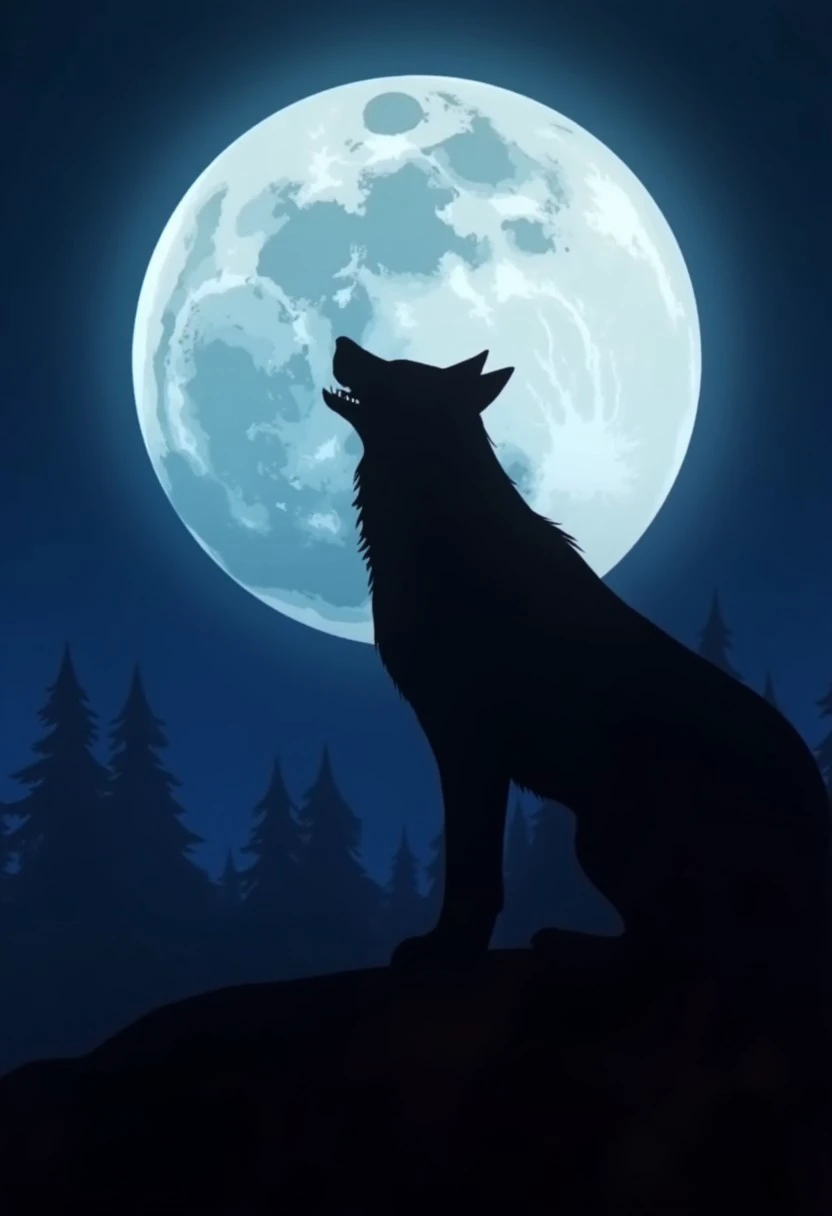 lonediggerstyle, a wolf howling at the moon.