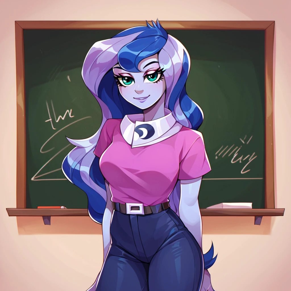 score_9_up, score_8_up, score_7, score_6_ wVice Principal Luna \(eg\), high quality, best quality, looking at viewer, 1girl, classroom background, cowboy shot