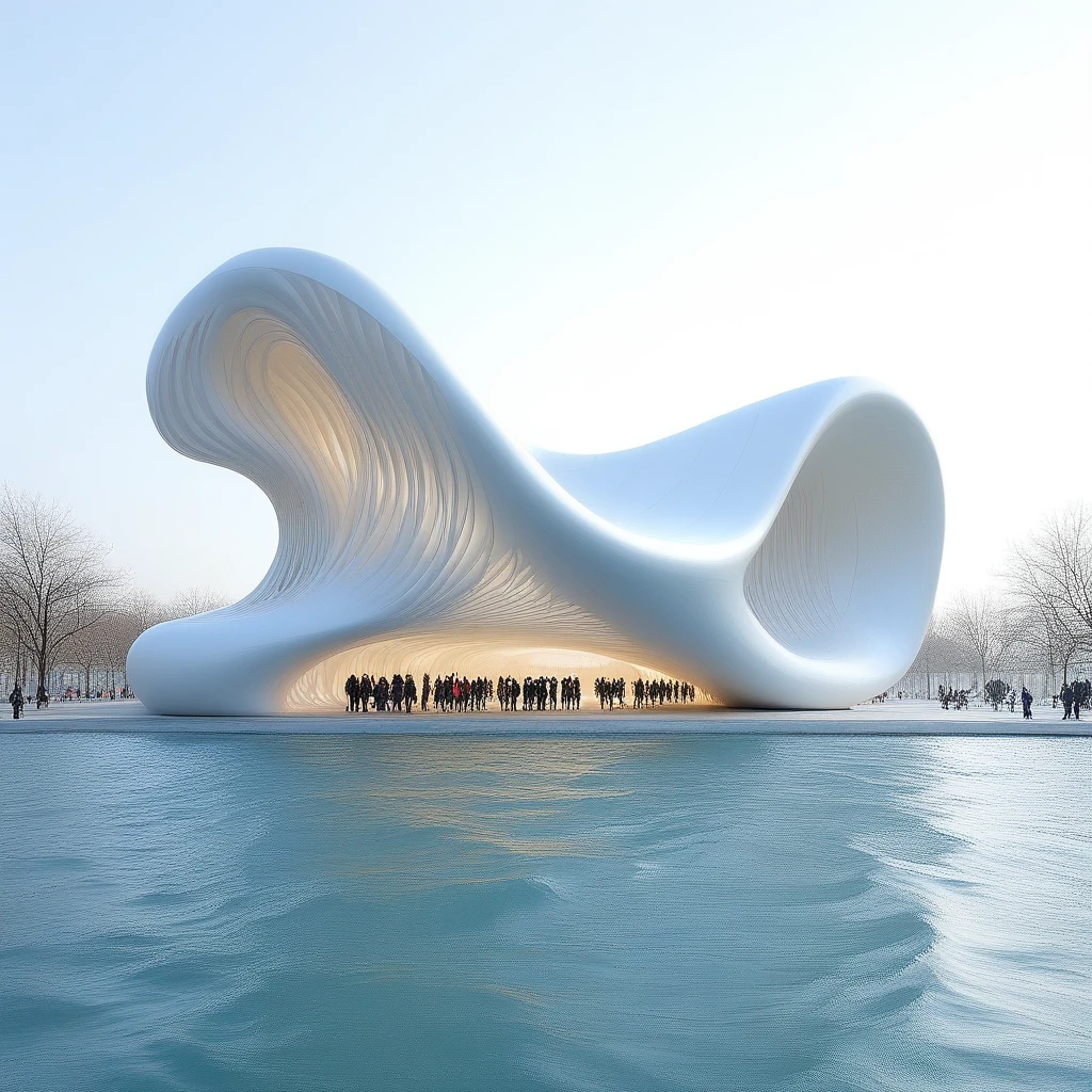 dynamic spaces, Visual Intrigue, design innovation, Dynamic Design, Modular Design, Pavilion Design, Facade Design, Sinuous Wave, Flowing Design