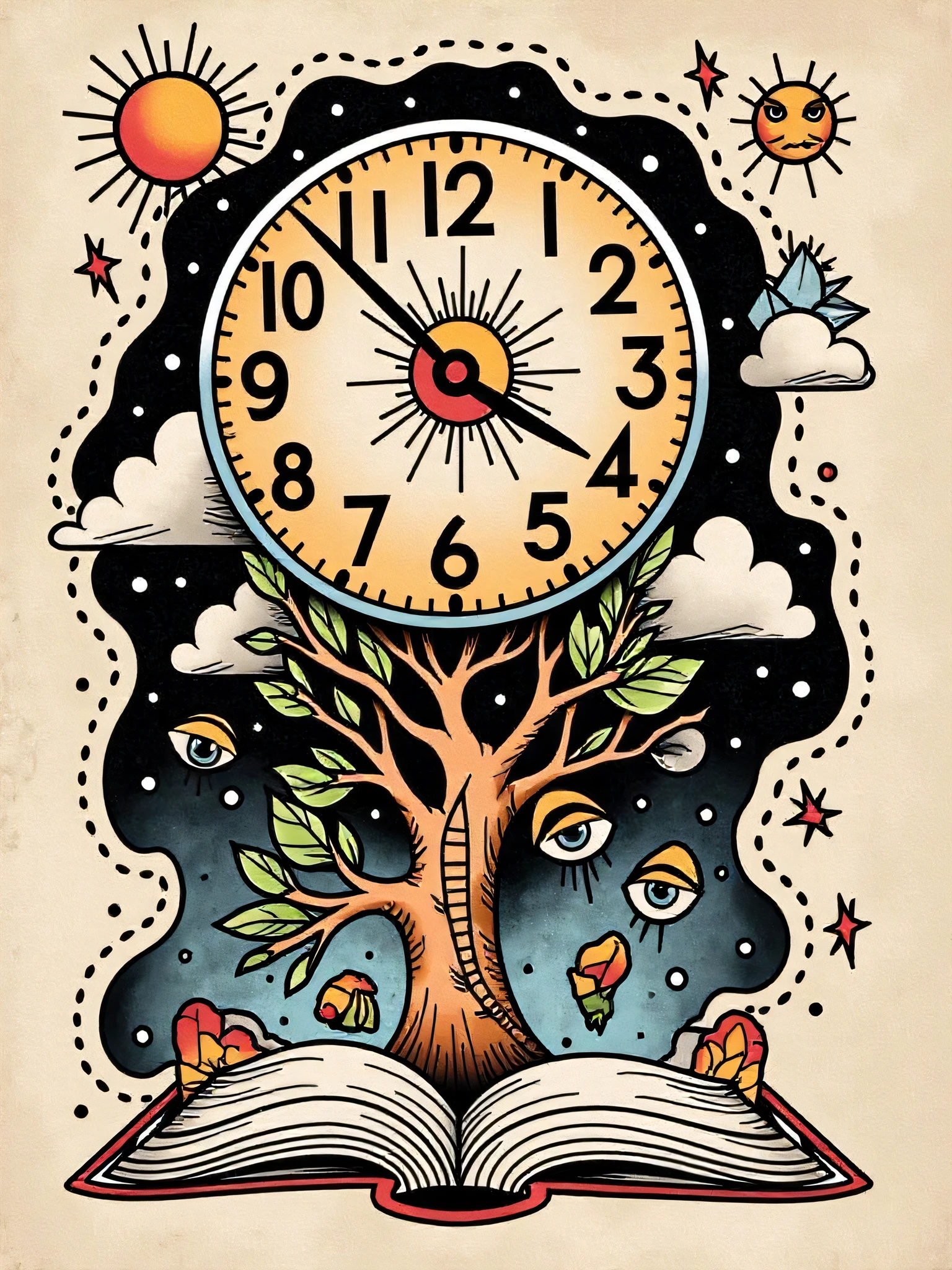Old School/Vintage Tattoo Style for FLUX