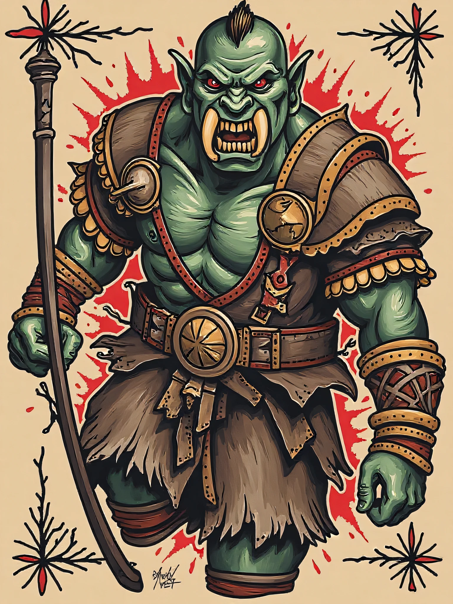 Old School/Vintage Tattoo Style for FLUX