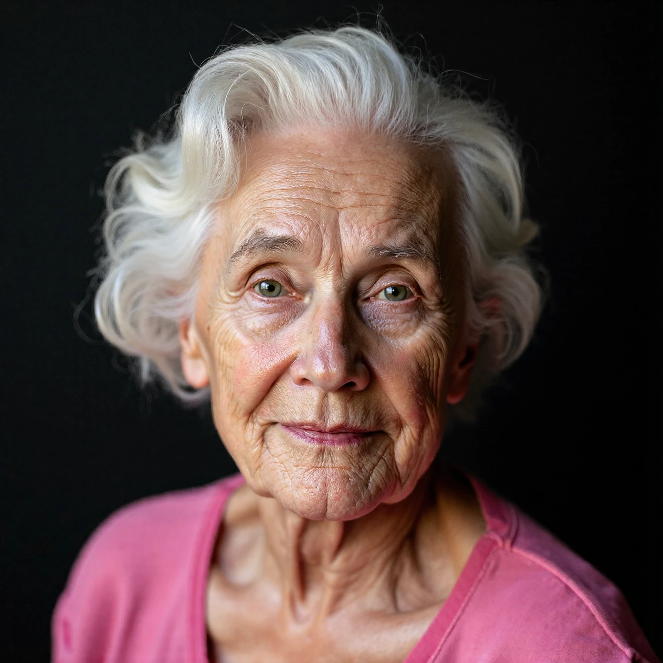 <lora:FLUX_Polyhedron_all_Kohya_ss-000001:1> RAW photo, a candid full body portrait of a beautiful 70 year old woman, wrinkled face, (pink summer dress), 8k uhd, dslr, soft lighting, high quality, film grain, Fujifilm XT3
(pointy chin:1.5), (no cleft chin), (no chin dimple), (no rabbit teeth)
small chin, (no freckles:0.5), perfect eyes, glowing irises, ((even eyes)), ((even pupils)), round iris, detailed pupils, light reflections, visible cornea, blood vessels, (wet skin:1.1), (sweat:1.1), white winter skin, wax skin, marble skin, pale skin, clear skin, [[skin blemishes]], skin pores, blush, flushed cheeks, [[[[[moles]]]]], wrinkles, [[[[vitiligo spots]]]], [[whiteheads]], [[[blackheads]]], [pimples], perfect hands, shiny bright eyes, centered pupils, blood vessels in sclera, detailed skin, [[oiled shiny skin]], beauty spots, skin fuzz, shine from within, hands off face, nipples, not asian