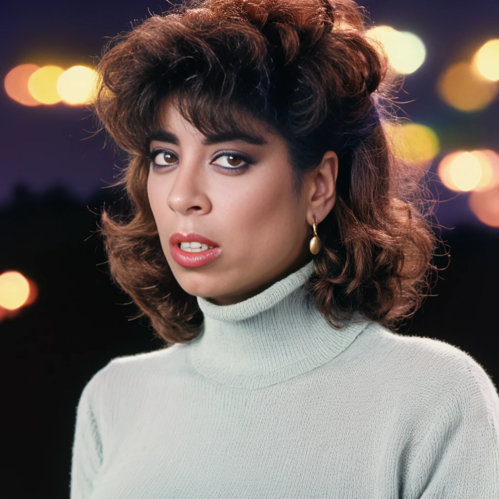 <lora:ChristyCanyon:1> christy canyon, earing a turtle neck sweater, gathering for the fireworks, highest quality, 4k, fashion, masterpiece