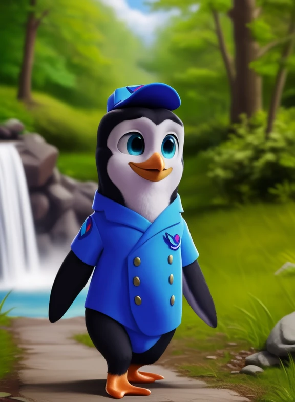 <lora:PipPenTotsYif:1> PipPenTots, penguin, blue eyes, orange legs, blue shirt, gray buttons, blue cap, (chibi, small body)
[  solo, nature, forest, day, clouds, waterfall,  smile,] (solo focus, )  (walking, view from above,)
(beautiful, aesthetic, perfect, delicate, intricate, saturated colors), masterpiece, digital drawing, best quality,
[by kenket|by totesfleisch8], by thebigslick:by silverfox5213:0.8], [by syuro, by paloma-paloma::0.2, (Tricksta, TotesFleisch8)