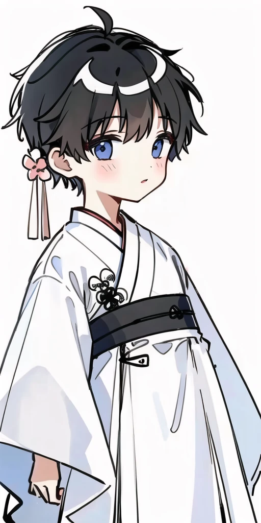 1boy,white_background,(Hanfu:1.2),upper_body, 