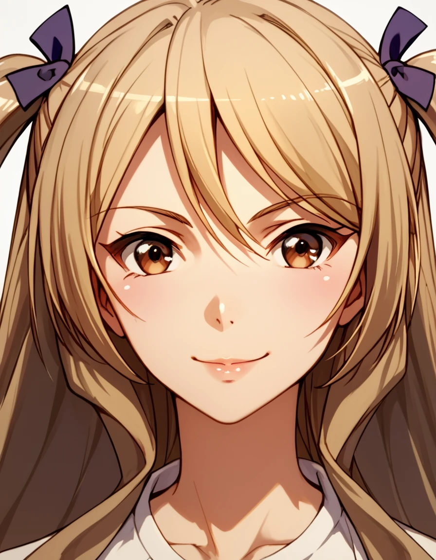 score_9, score_8_up, score_7_up, score_6_up, score_5_up, score_4_up, source_anime  <lora:FruitofEvolution:1>, soft smile, portrait,   Helen, blonde hair, hair ornament, very long hair, brown eyes, two side up,