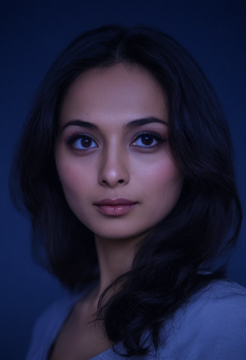 closeup face portrait,aishah hasnie,woman,<lora:Aishah Hasnie SDXL:0.8>,looking at viewer,shy,starry sky,casual,