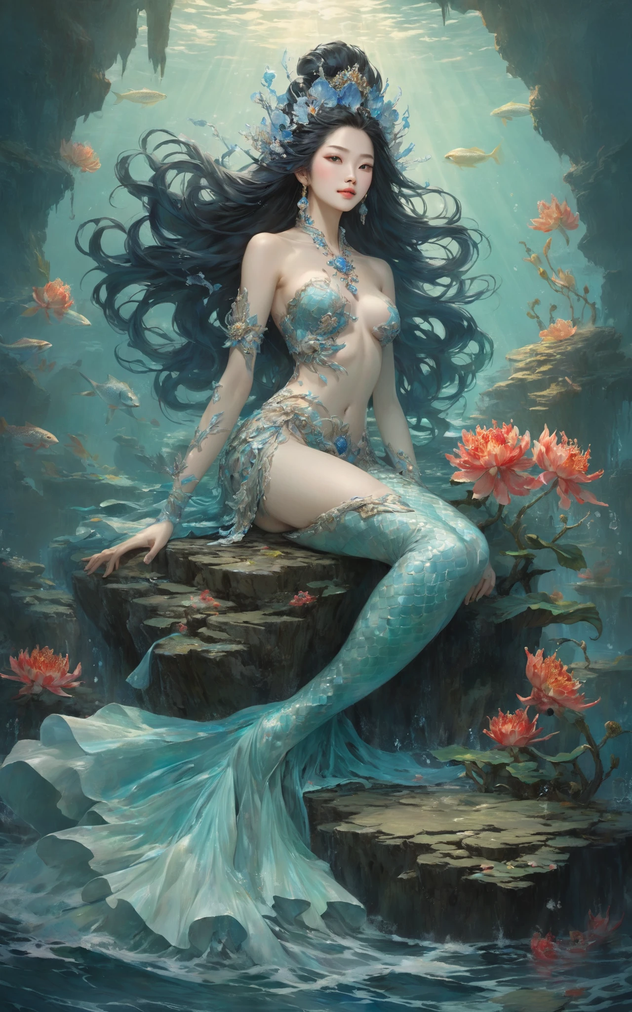 Mermaid tail,Fishtail(The colors match the body style of the original image)