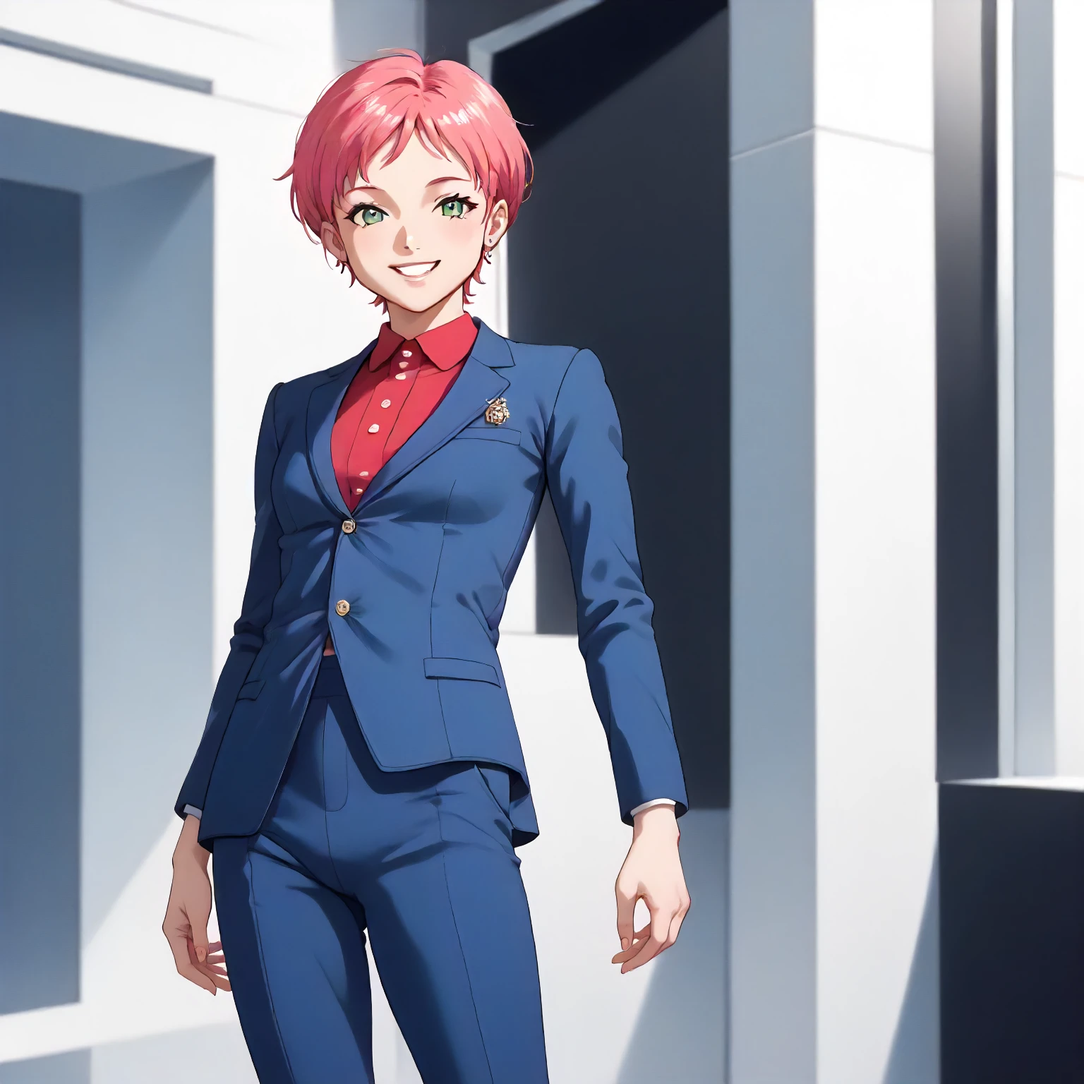 cla3lita, solo, smile,  <lora:Character CL Aelita Schaeffer:1> cowboy shot. pantsuit, standing behind podium, giving speech, score_9, score_8_up, score_7_up, score_6_up, score_5_up, score_4_up, masterpiece, detailxl. BREAK