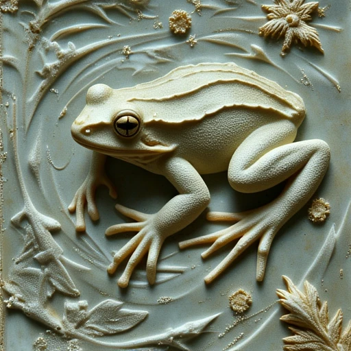 basrelief of a frog