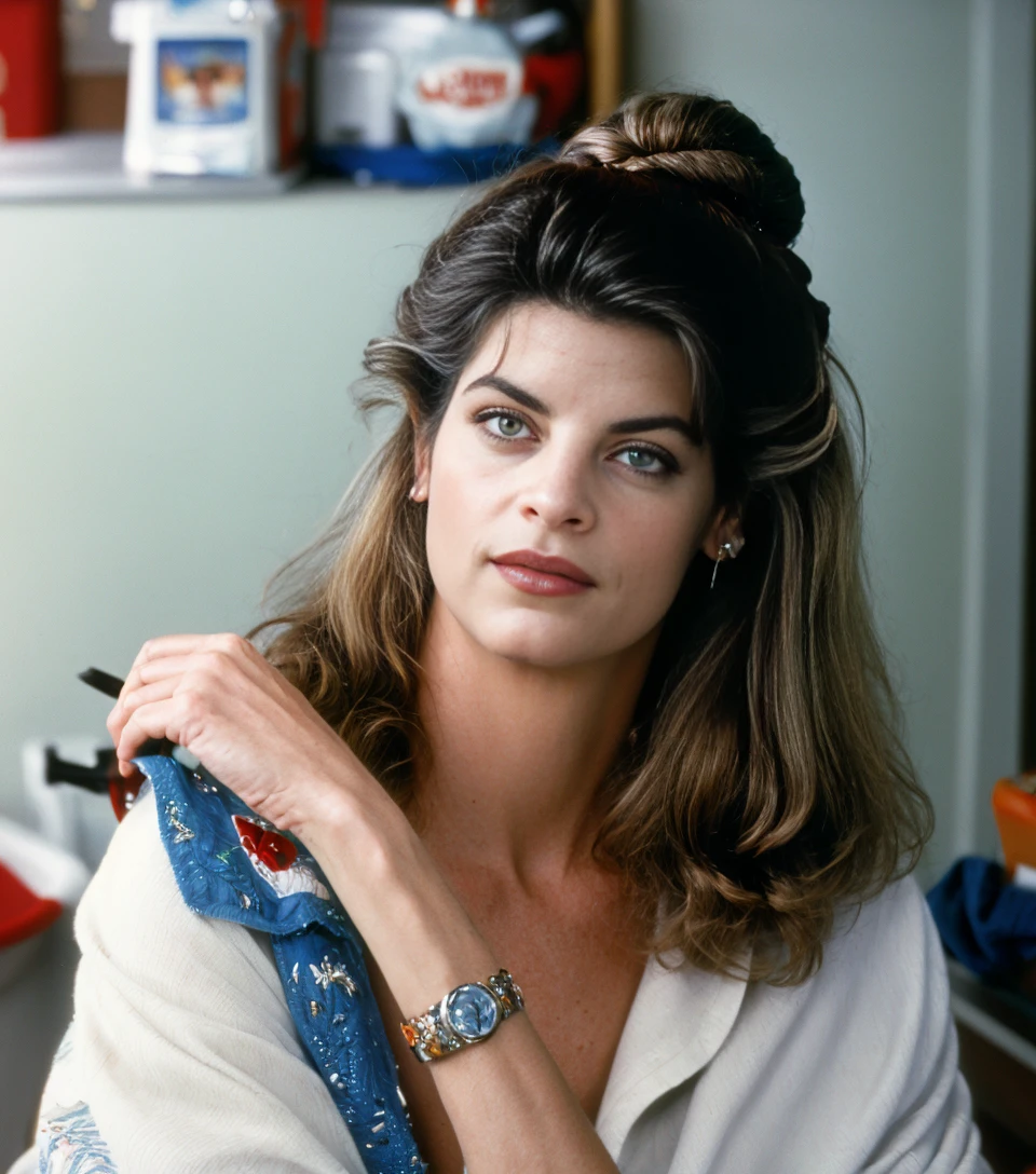 <lora:KirstieAlley:1> A photo of Kirstie Alley,getting a haircut, 4k, highest quality, masterpiece