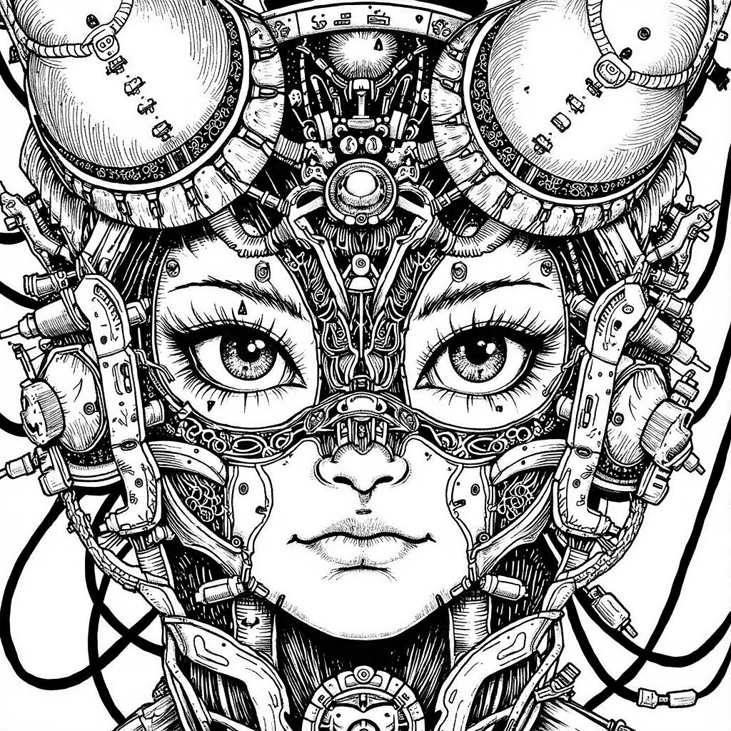 cybermono_style, (cat 1:3) , masterpiece, best quality, very aesthetic, absurdres