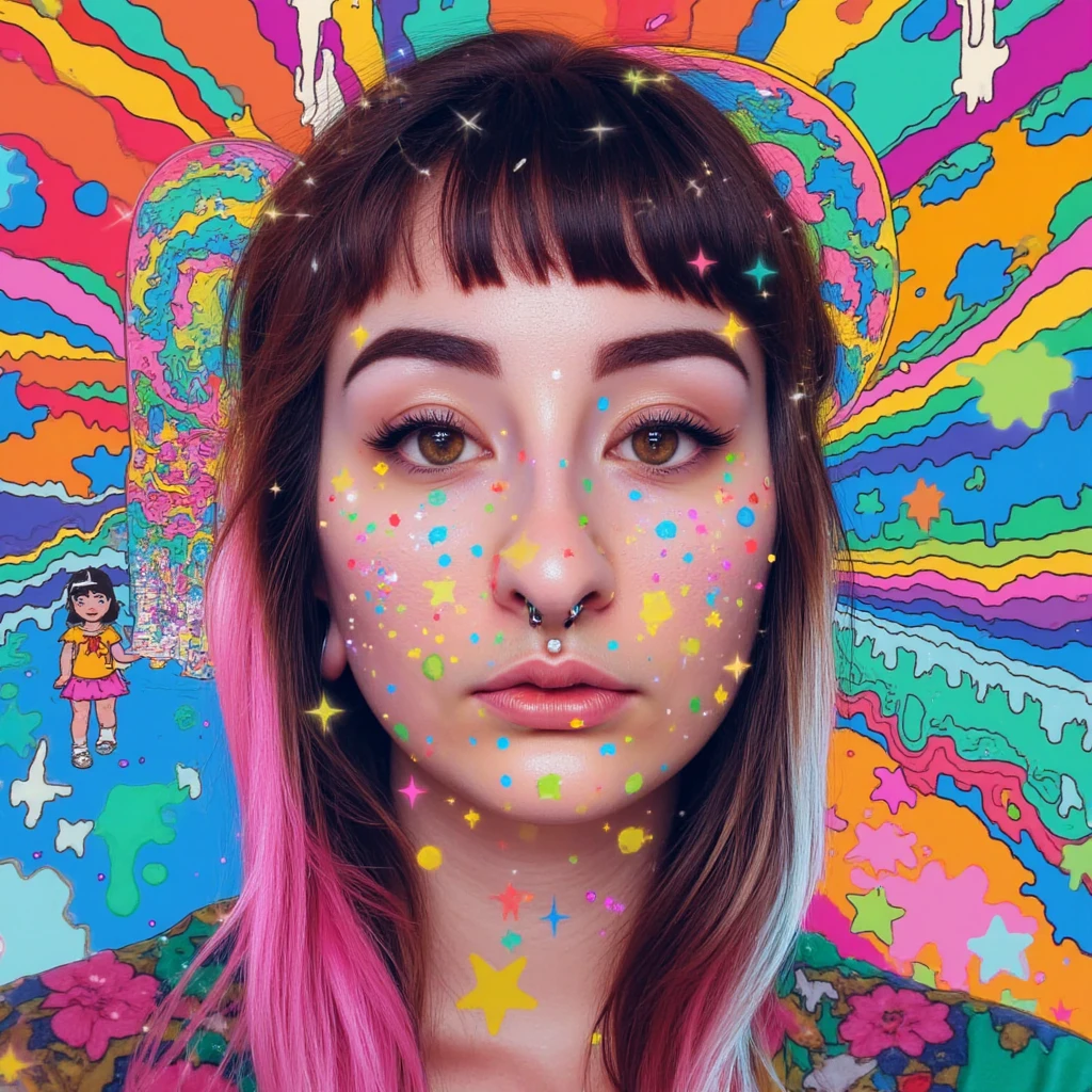 psychedelic portrait of Alexa.
psychedlelic, colorful, psychedelic look.