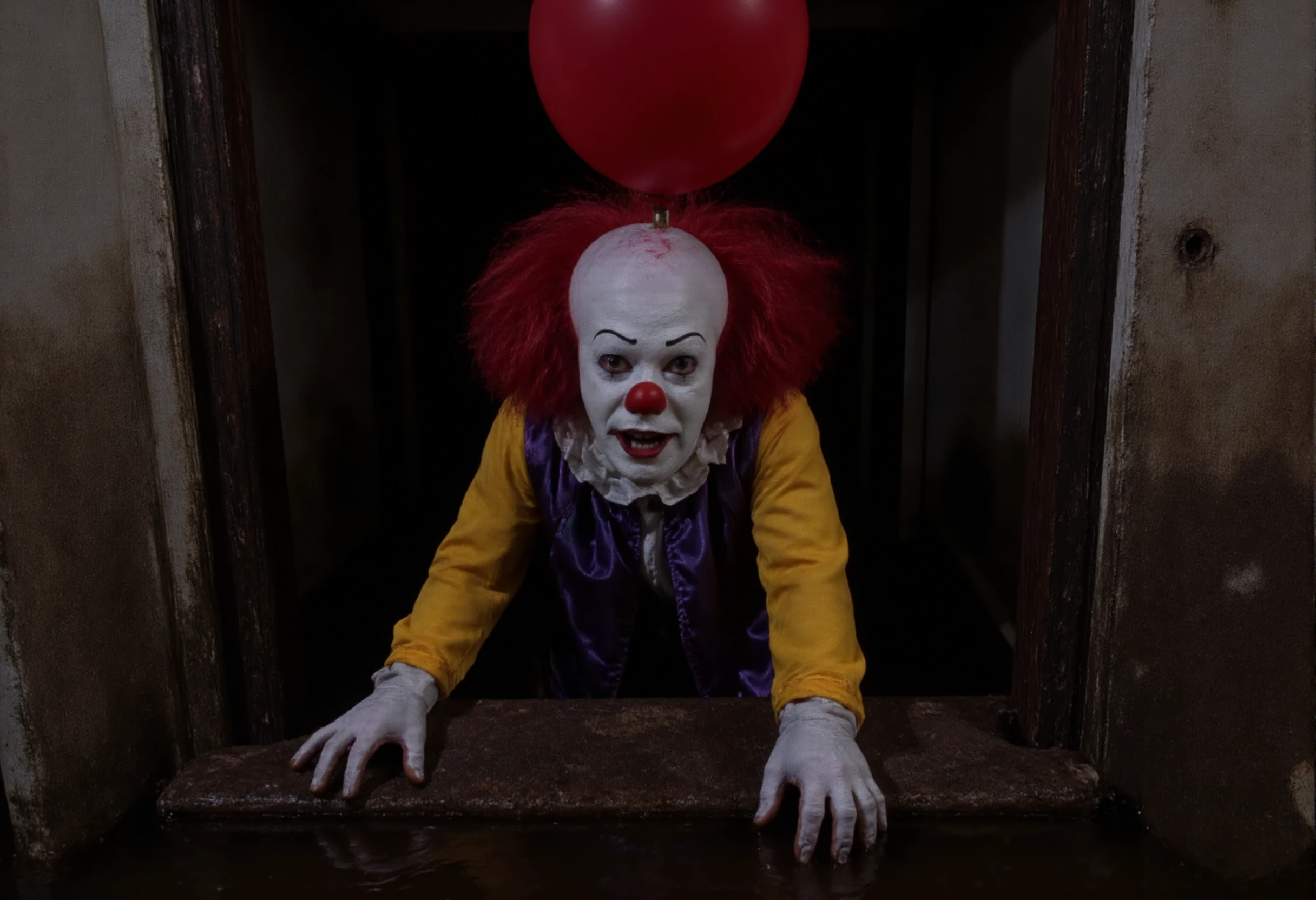 <lora:no-blur:1>,  <lora:Pennywise_91:1>, Pennywise_91
Pennywise in the Sewers: A Horror-Themed Scene
Character Details:
Face: Pennywiseâs unsettling, pale face stands out starkly against the dark, grimy backdrop of the sewer. His makeup is smeared slightly from the dampness, giving his already menacing appearance an even more terrifying, distorted look. His piercing blue eyes glow unnaturally in the dim light, radiating a malevolent presence that feels all-consuming. His signature wild red hair clings to his head in matted clumps from the moisture, making him appear even more unhinged. The heavy black eyeliner and crimson smile stretch unnervingly wide, adding a grotesque emphasis to his twisted expression.
Attire:
Weathered Clown Suit: Pennywiseâs once-bright yellow clown suit is now faded and dirty, smeared with mud and streaked with grime from the depths of the sewers. The large red pompoms that line the front of his suit are damp and tattered, sagging from the filth around him. The blue jacket, though still shimmery in parts, is tarnished, its sequined texture reflecting faint, flickering light as he moves through the sludge. His white ruffled collar is stained with dirt and water, no longer pristine but rather a reminder of his decaying, chaotic nature.
Clown Shoes and Gloves: His oversized clown shoes squelch as he steps through the murky water of the sewer tunnels, the bright yellow hue dulled by the filth. His white gloves, once pristine, are now stained brown from the muck, yet they still complete his horrifying clownish appearance.
Scene Setting:
Sewer Tunnels: The scene is set deep within the labyrinthine sewers beneath the city. The narrow, claustrophobic tunnels are dimly lit by the occasional flickering lightbulb, casting long, eerie shadows along the damp walls. Water drips steadily from the ceiling, echoing through the silence, while the foul smell of decay and rot hangs heavy in the air. The walls of the sewer are slick with moisture, coated in a thin film of algae and grime, and the dark, murky water that flows through the tunnels seems to carry a sinister presence of its own.
Grimy Sewer Floor: Pennywise stands ankle-deep in the filth of the sewer floor, the water swirling around his feet as it drains into unseen depths. The ground is littered with debrisârotting wood, broken pipes, and discarded trashâadding to the sense of decay and abandonment that permeates the scene.
Lighting and Mood:
Dim, Flickering Light: The only light in the sewers comes from a flickering, dying bulb hanging from the ceiling, casting erratic shadows across Pennywiseâs face. This weak, inconsistent light reflects off the wet surfaces of the tunnel walls, creating a disorienting and unsettling effect. The dim lighting accentuates the sharp features of Pennywiseâs face, making his gaunt, hollow eyes and wide, twisted grin even more pronounced and terrifying.
Claustrophobic Atmosphere: The narrow, damp tunnels create a sense of oppressive claustrophobia, as though the walls are closing in. The distant sound of water dripping, the scurrying of unseen rats, and the constant echo of Pennywiseâs movements through the muck all add to the overwhelming sense of dread. Every step he takes feels deliberate, as though he is stalking an unseen prey.
Action and Emotion:
Predatory Stance: Pennywise is crouched low, his body half-hidden in the shadows, watching intently from a darkened corner of the sewer. His head tilts slightly, his glowing eyes locking onto something unseen, his twisted smile widening as if he is about to pounce. His hands, gloved and filthy, rest on the edge of a rusted pipe, ready to lunge forward at any moment. There is a calm, predatory nature to his stance, as though he knows there is no escape for whoever ventures into his domain.
Lurking Terror: The tension in the air is palpable, with Pennywiseâs slow, deliberate movements heightening the sense of inevitable doom. The darkness of the sewers seems to pulse with his presence, as though he is one with the environment, using the shadows to his advantage. His calm expression and twisted grin suggest that he is in complete control, feeding off the fear that the sewers seem to amplify.
Background Elements:
Rusted Pipes and Damp Walls: The walls of the sewer are lined with corroded metal pipes, dripping water at irregular intervals, while rusted grates and broken tiles create an uneven, treacherous surface. The constant dripping of water echoes through the tunnels, combining with the distant rush of the sewer system to create an ominous soundscape that heightens the fear. Patches of mold and moss cling to the walls, illuminated only by the occasional flicker of light, giving the entire setting a decayed, forgotten feel.
Hidden Shadows: The darkness beyond Pennywiseâs immediate surroundings is thick and impenetrable, hiding whatever horrors might lurk in the deeper recesses of the sewer. Rats scurry through the darkness, their squeaks barely audible over the sound of rushing water. The flickering light creates an unsettling effect, as though shapes are moving just beyond the field of vision, waiting to emerge from the shadows.
Overall Mood:
Unrelenting Fear: The combination of the tight, claustrophobic environment, the dim, flickering light, and Pennywiseâs unnervingly calm demeanor creates an atmosphere of unrelenting fear. The sewers become a prison, with no clear way out and the constant, looming threat of Pennywise hiding in every shadow. His presence dominates the scene, creating an overwhelming sense of dread and helplessness.