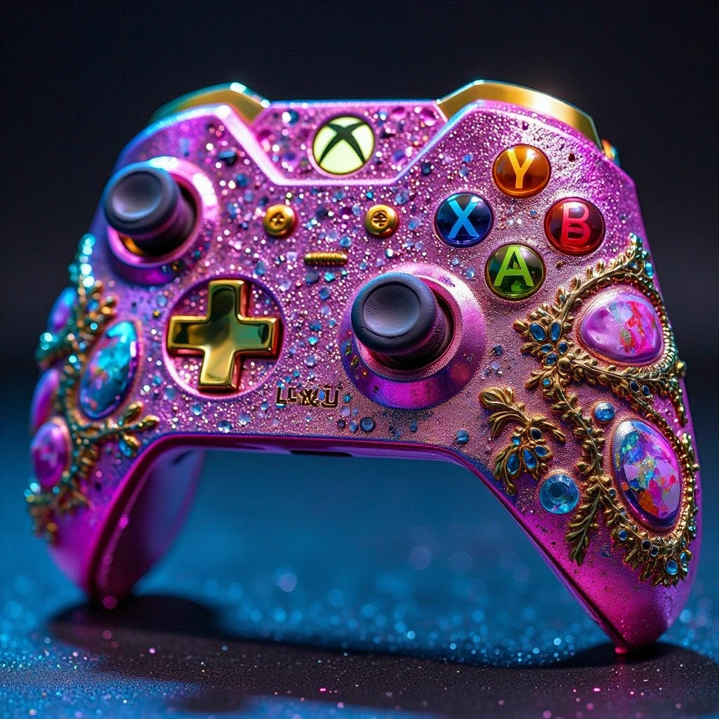 glittervip_style , (xbox gamepad :1.3) , masterpiece, best quality, very aesthetic, absurdres