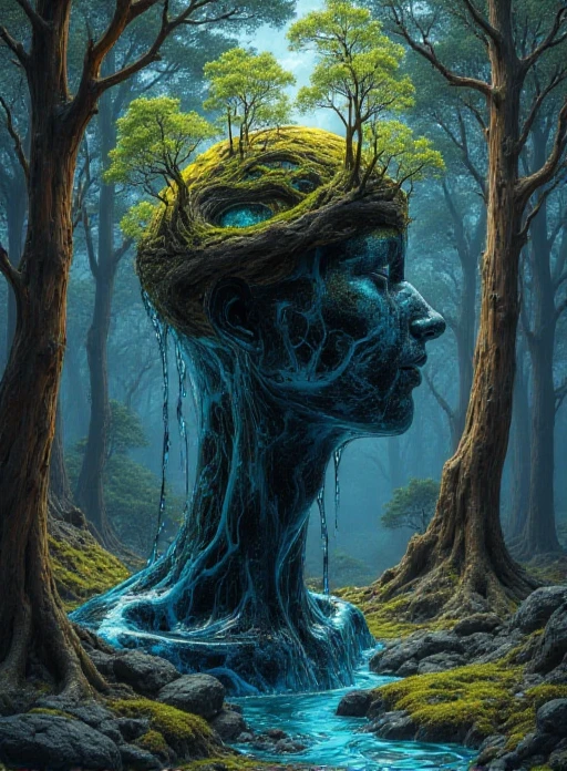 forest  <lora:nkv_Abstract_fluid_medium1:1.5> nkv style, liquid, abstract, surreal, illustrations, head