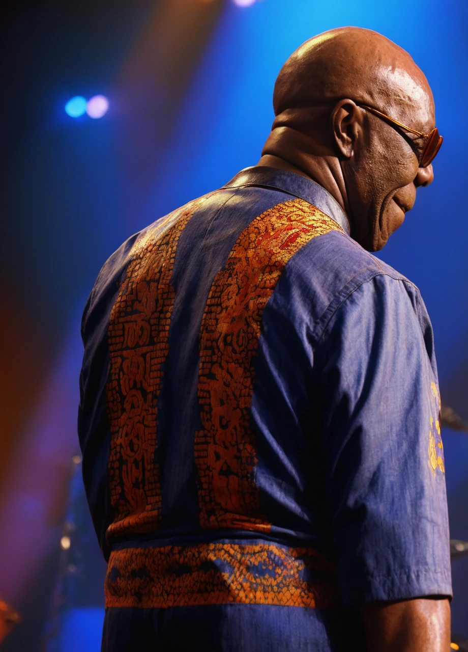 <lora:ManuDibango:1>A photo of Manu Dibango, from behind, 4k, highest quality, masterpiece