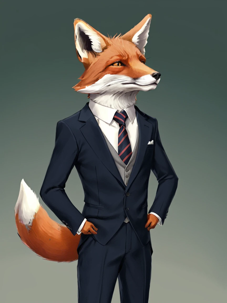 <lora:tlacuiloapt2XL:1> tlacuiloapt2, fox in a suit