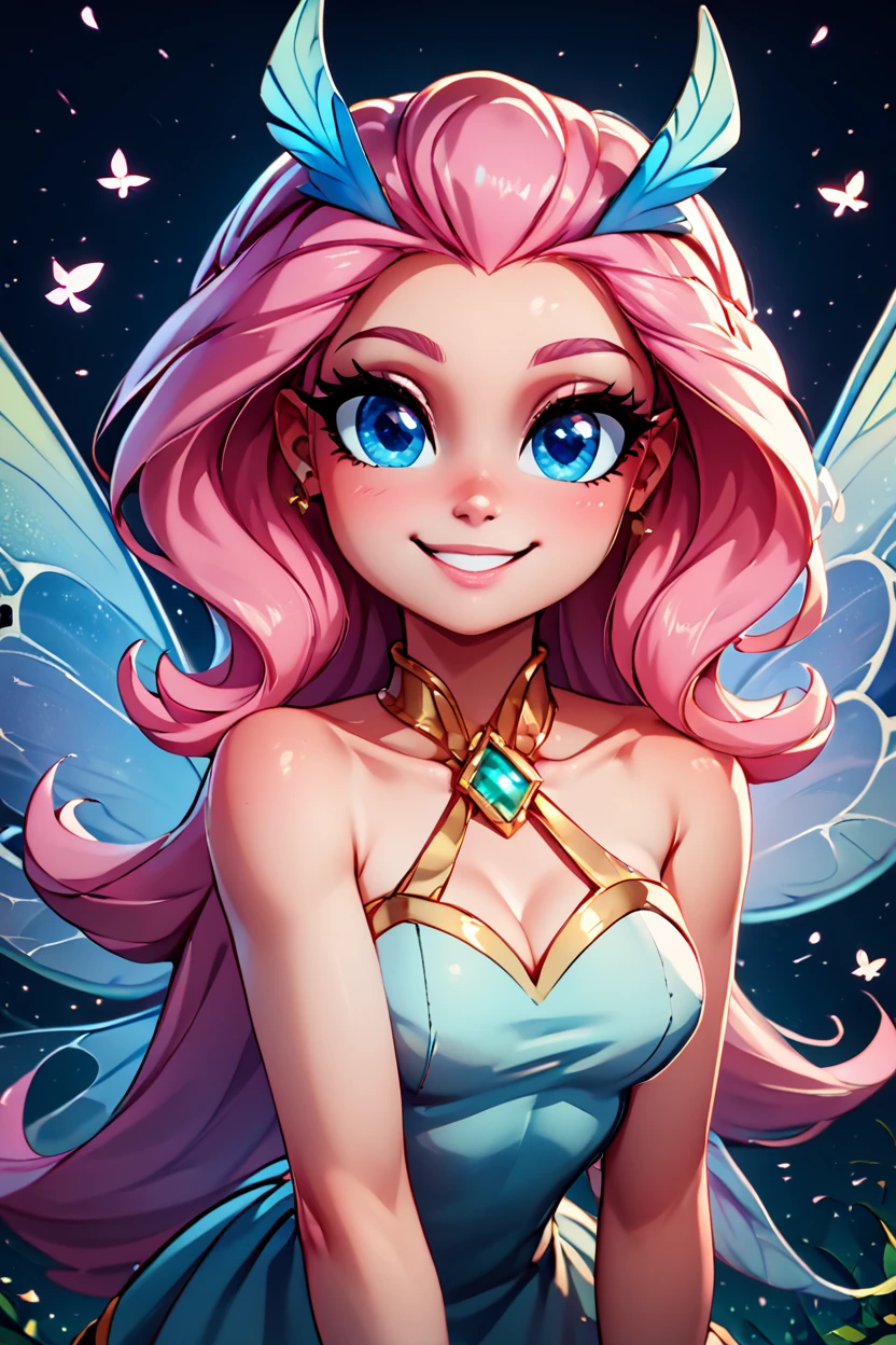 score_9, score_8_up, score_8, medium breasts, (curvy), cute, eyelashes,       BREAK, , zzTasi, blue eyes, pink hair, long hair, fairy wings, dress, thighhighs,   <lora:TasiAFK_PDXL_v2:0.8>,   , BREAK, looking at viewer,  smile, upper body, leaning forward, head tilt,  embedding:zPDXL, Expressiveh, <lora:theButcherXPDXL:1.0>, <lora:CatalystStylePDXL:0.6>,  <lora:SDXLFaeTastic2400:0.5>,  <lora:Expressive_H-000001:0.4>,