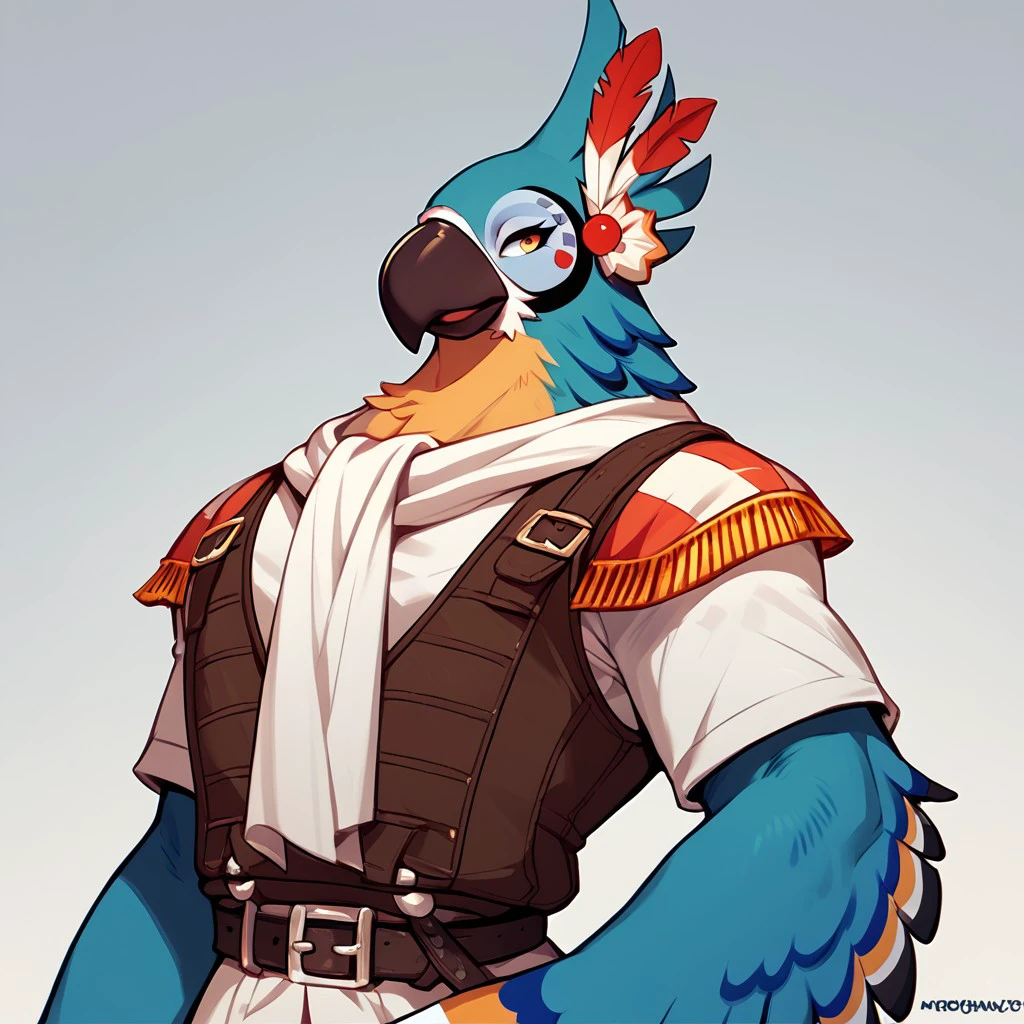 score_9, score_8_up, score_7_up,  <lora:Kass-000009:1.0>, kass, bird boy, clothed, standing,