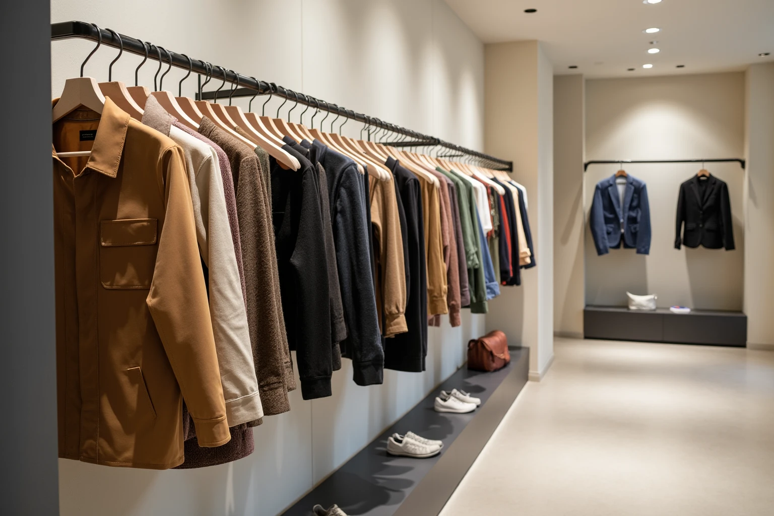 fashion cloths,the interior of a clothing store