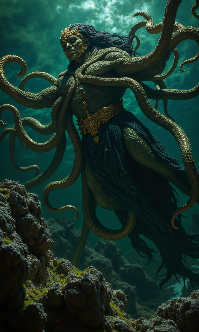 The goddess of the sea, the goddess with many tentacles