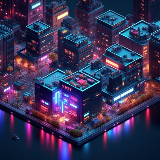 dsk_isoflx, a 3d miniature diorama of a cyberpunk city, isometric view, FXAAA ultrasharp cinematic rendered in unreal engine 5