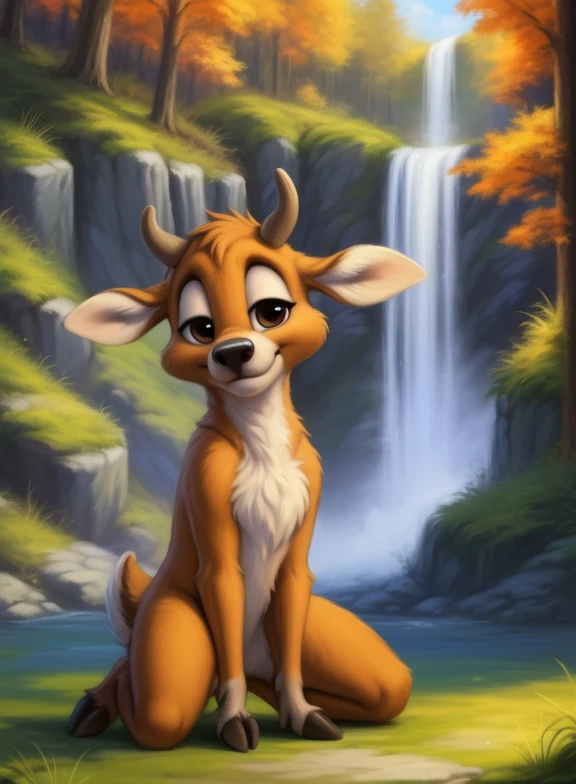 <lora:VinnieDeerLonTooAdvYif:1>  VinnieDeerLonTooAdv, Deer, chibi, brown fur, small horns, brown hooves, black nose,
Looks at the viewer, [  solo, (nature), forest, day, clouds, waterfall,  smile,]  ((cowgirl position,))
(beautiful, aesthetic, perfect, delicate, intricate, saturated colors), masterpiece, digital drawing, best quality,
[by personalami], by smitty g, [[[by Foxovh]]], [[by Ross Tran]]