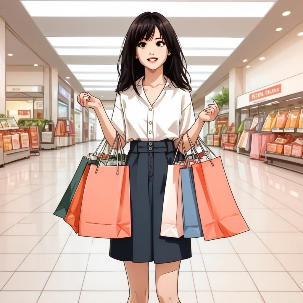 Sh0pBags, shopping bag, 1girl