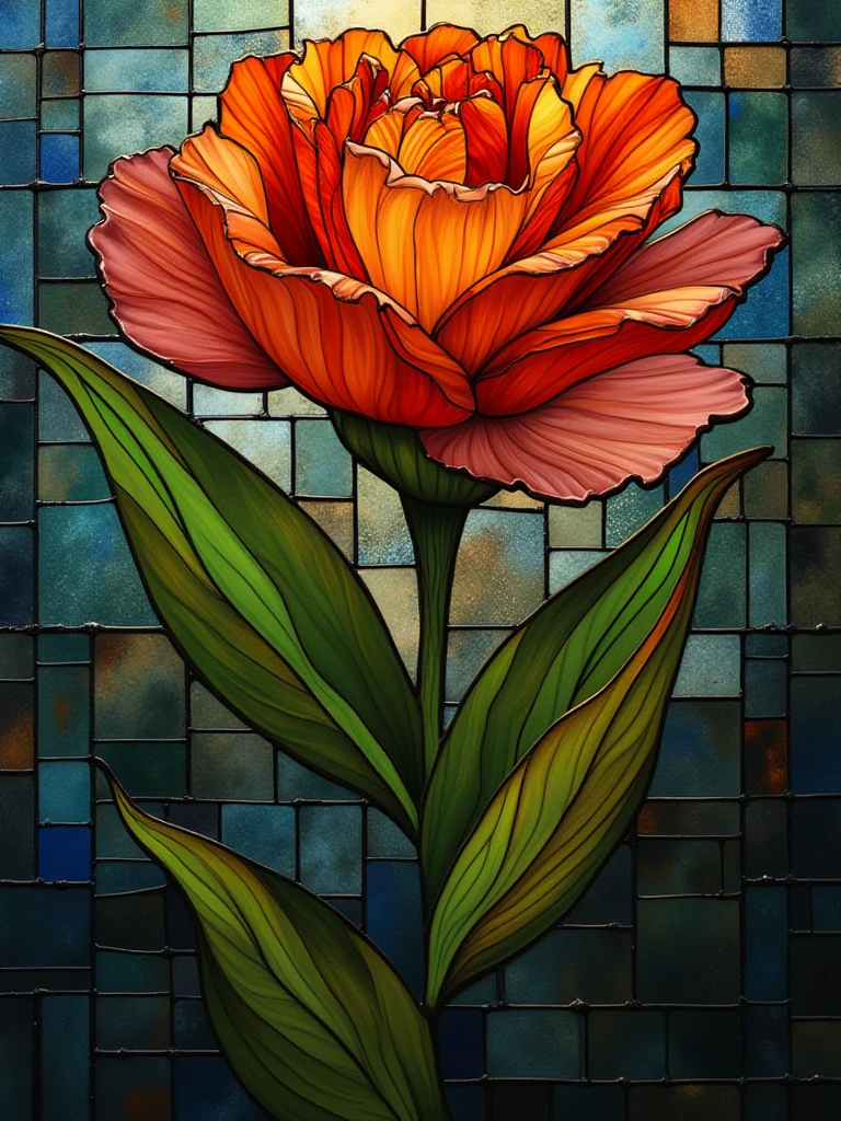 stainedglassstyle, flower