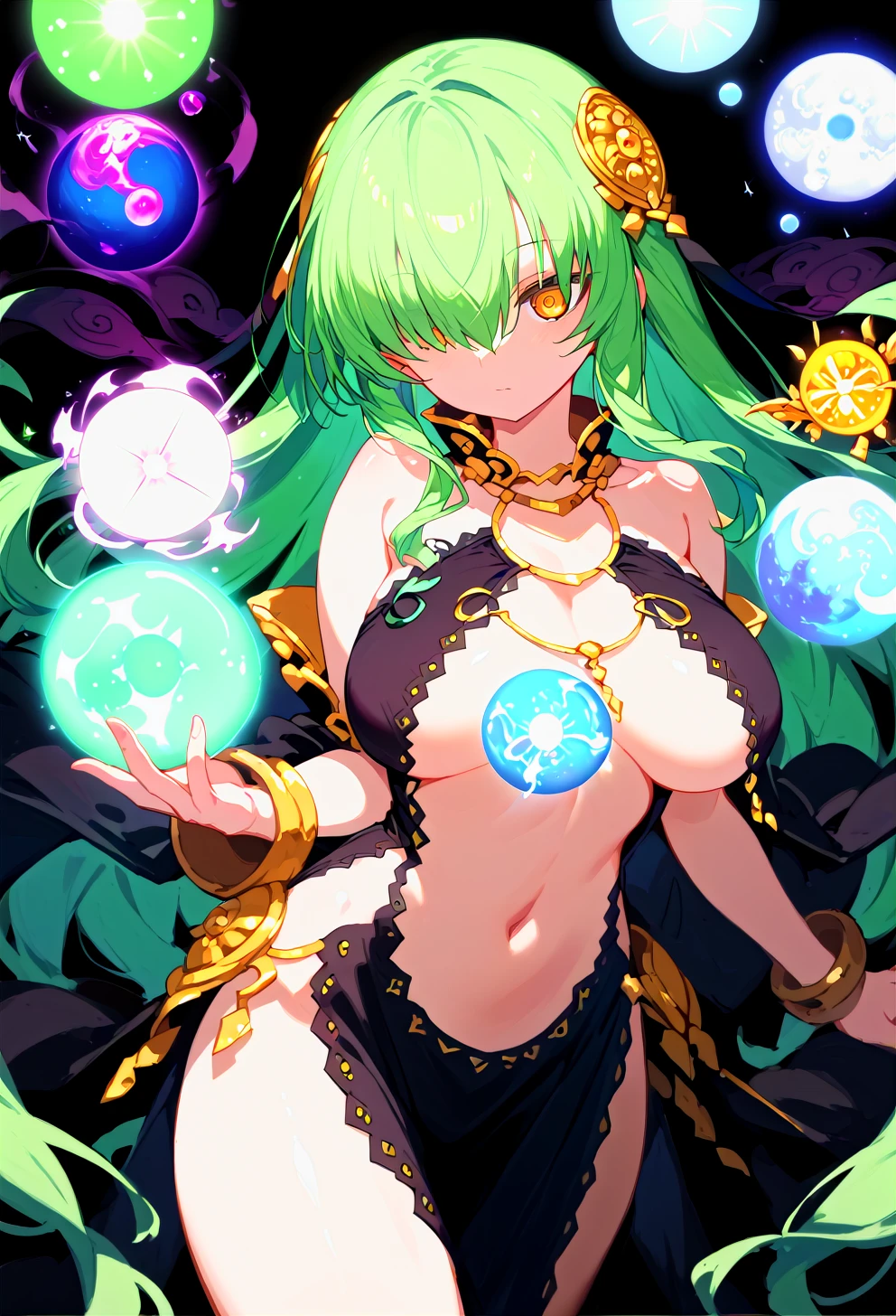 The brave bbw Green hair Yellow eyes syringes icy 年轻 Naughty Poses cute little tits out friendly