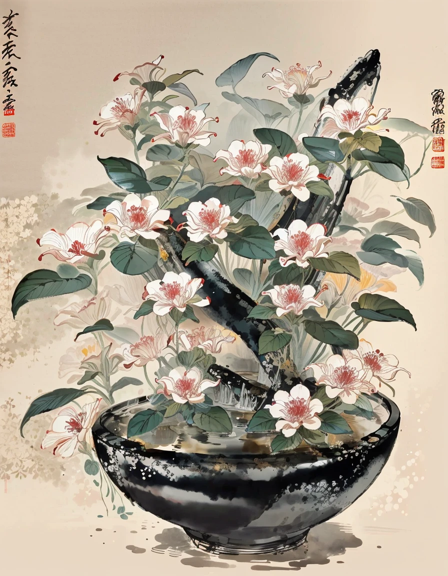 best quality,masterpiece, solo.
<lora:Modern Chinese Ink Painting:0.9> modern chinese ink painting, ç¾ä»£ä¸åå·¥çæ°´å¢¨ç«
Mattholia incana flower booms