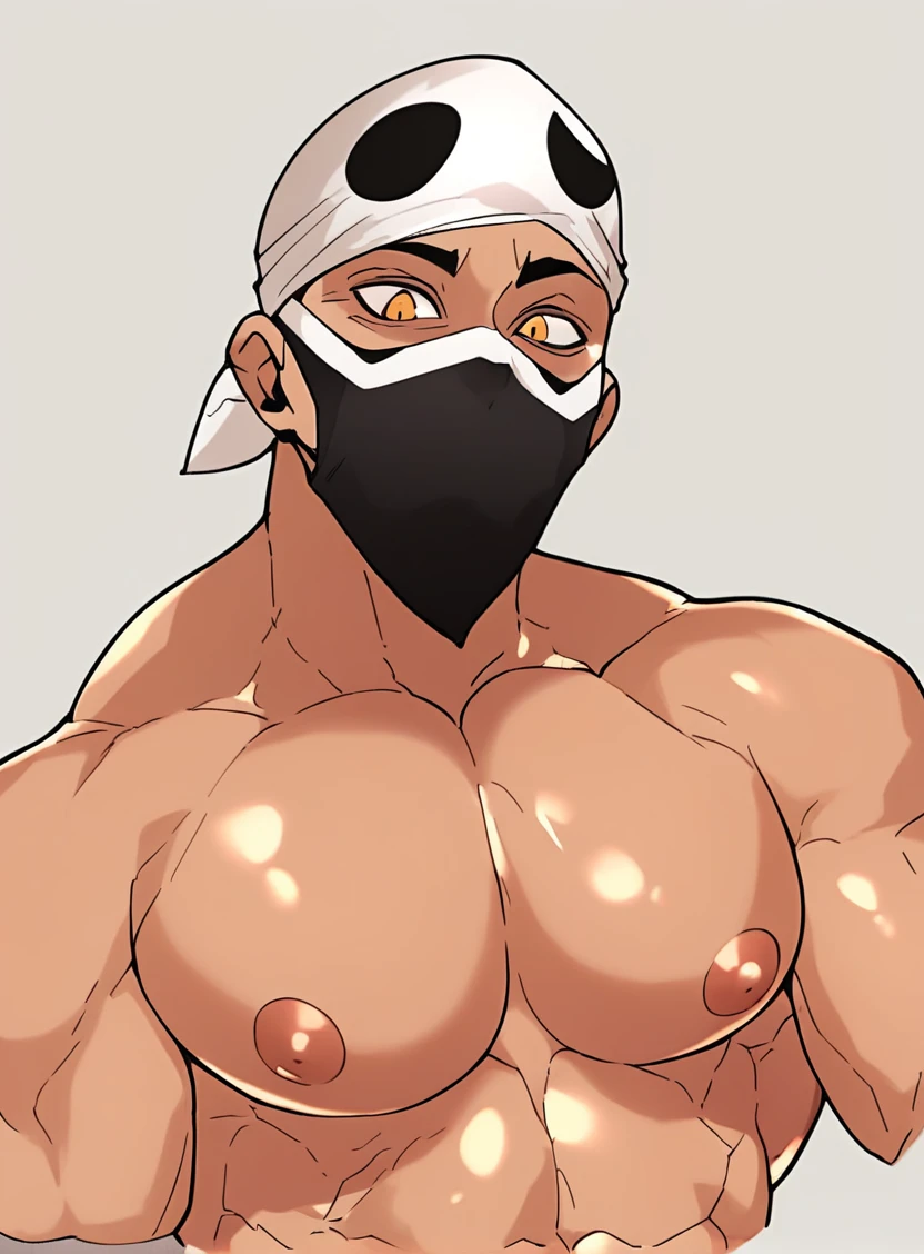 solo, 1boy, male focus, muscular male, masculine male
, team_skull_grunt_male, mask, black mask, mask bandana, covered mouth, mouth mask
, <lora:r-d:1>, <lora:Team_Skull_Grunt_Male:1>, score_9, score_8_up,, rating_explicit, nsfw