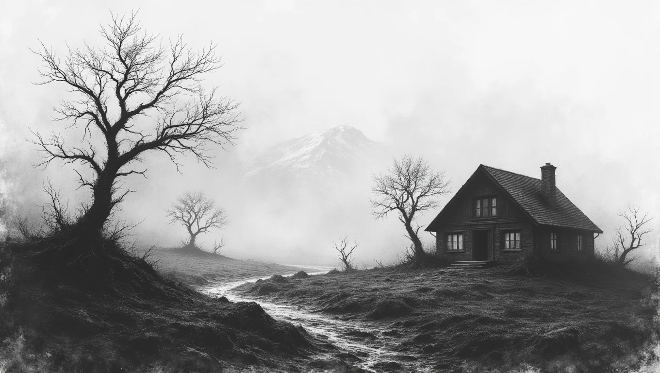 A cottage in a mountain landscape
sharp
<lora:The_Desolation_Flux:0.6>