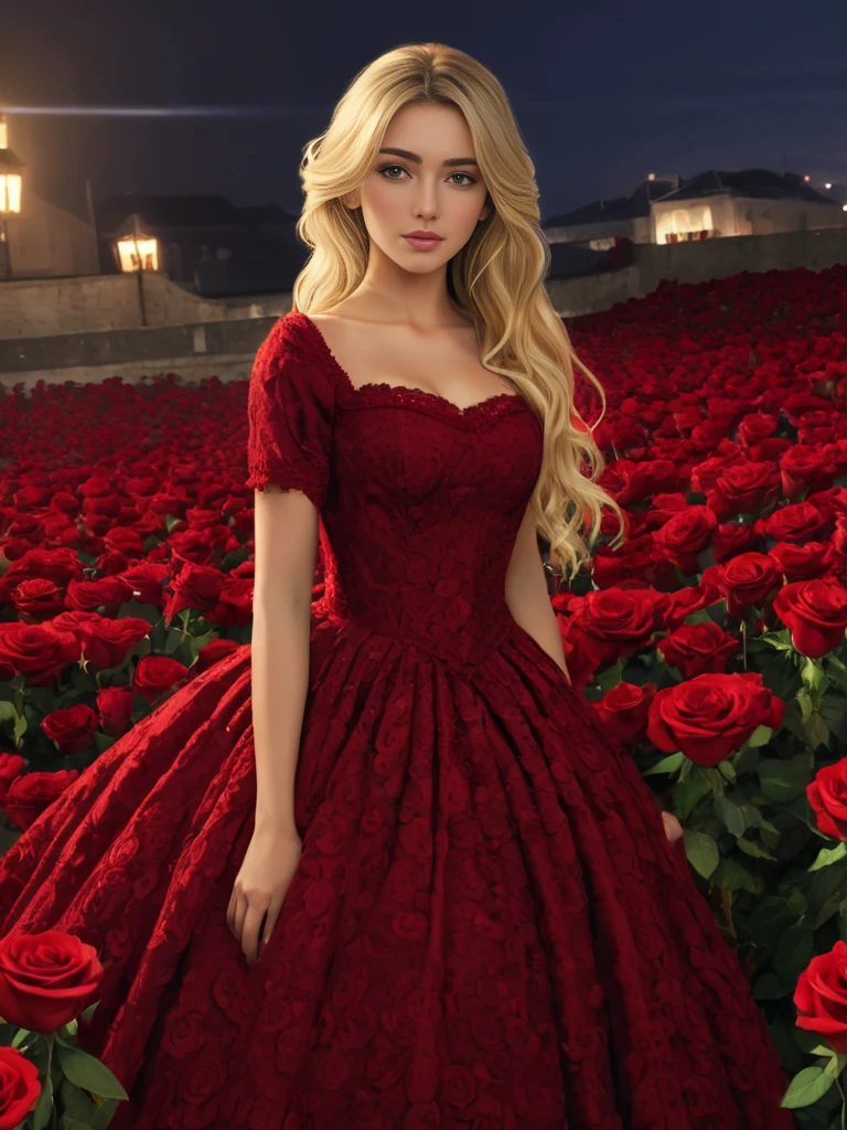 score_9,score_8_up,score_7_up,score_6_up,score_5_up,score_4_up,source_anime,1girl,<lora:AMAIA:1>,amaia_montero/(la oreja de vangogh/),dress made of red roses,blonde hair,(black hair:0.5),long hair,(brown eyes:1.8),<lora:DETALLES OJOS_V3:1>,medium breasts,