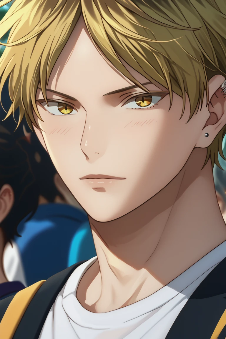 score_9, score_8_up, score_7_up, source_anime, rating_safe, HiiragiGIVEN, brown-blonde_Hiiragi_multicolored hair, yellow_Hiiragi_slit pupil eyes, grey_Hiiragi_ear piercings, 1stboy, 1stmale focus, anime screencap