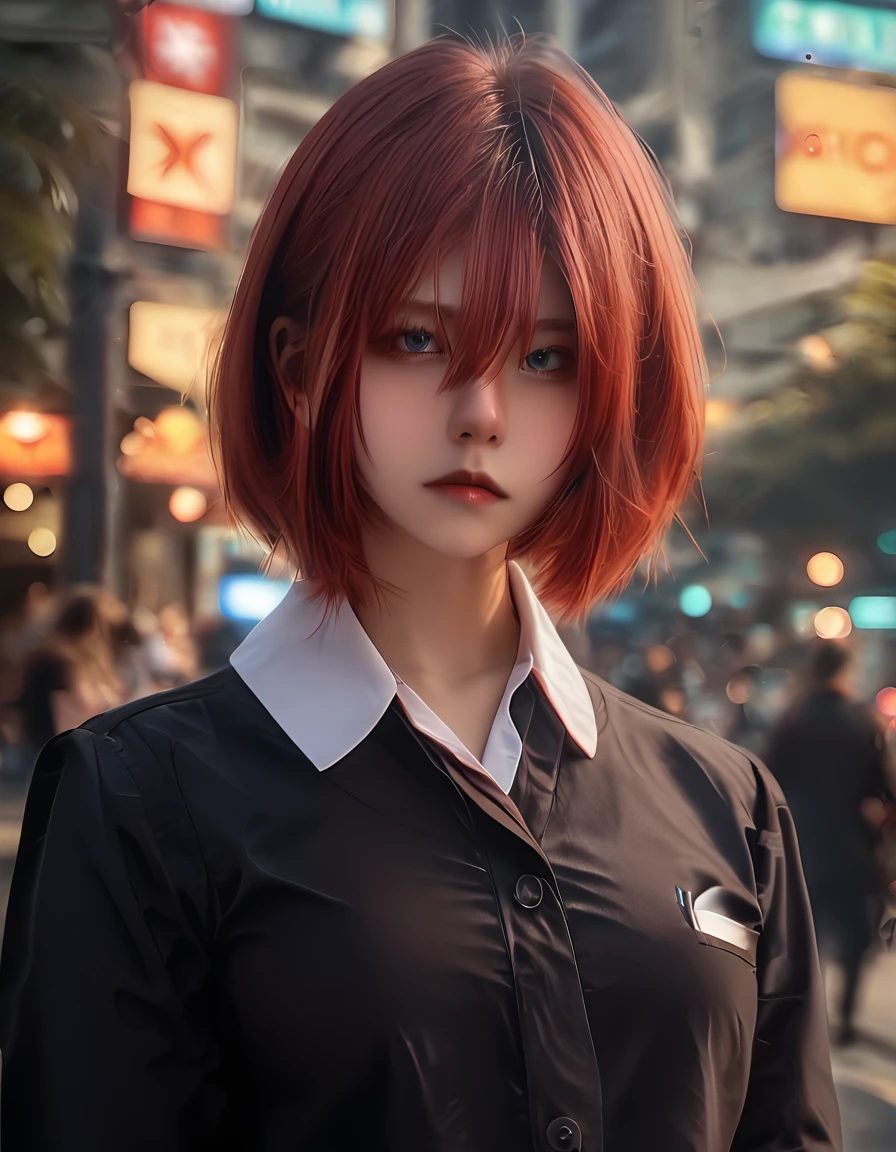 cinematic photo cinematic film still realistic photo,1girl,solo,<lora:SUYA_TAT:1>,red hair,hair between eyes,bob cut,medium hair,medium breasts,casual,expressionless,lamppost, . shallow depth of field, vignette, highly detailed, high budget, bokeh, cinemascope, moody, epic, gorgeous, film grain, grainy . 35mm photograph, film, bokeh, professional, 4k, highly detailed