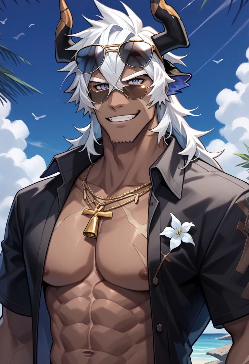 (เด็กชาย 1 คน,เป็นผู้ชาย),หนุ่มอนิเมะกล้ามโตในยิม, facial expression like masturbation, 1boy, bikini, Tight muscles, Broad shoulders, Handsome and old, Tiny underwear, Sexy, sex, Guy, Gay, Sea, jacket, sunglasses, boy, floral bikini, bright white hair, tight leg muscles, big Cook, Big muscles, Asian guy, Sit with your knees raised,