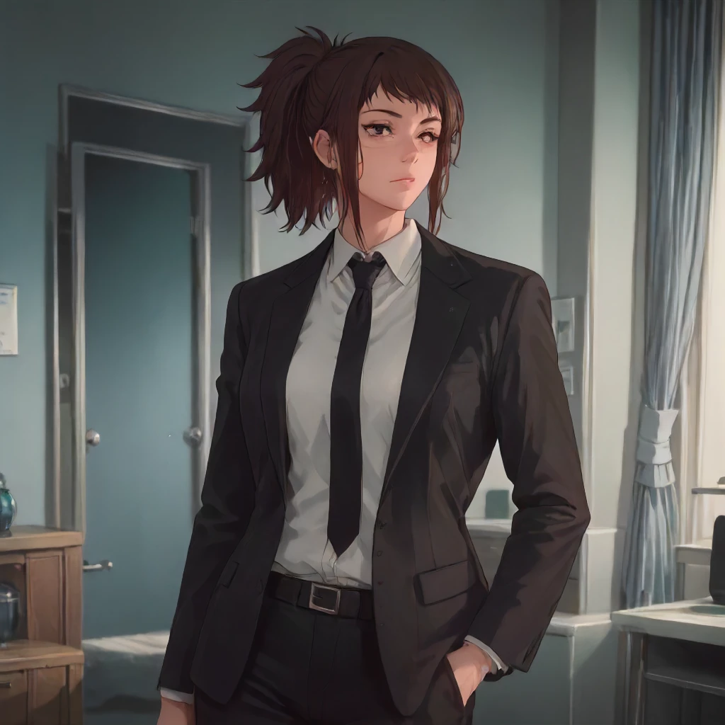 <lora:Character CSM Michiko Tendo:1> csmt3ndo, 1girl, suit, portrait, cowboy shot, score_9, score_8_up, score_7_up, score_6_up, score_5_up, score_4_up, masterpiece, detailxl. BREAK