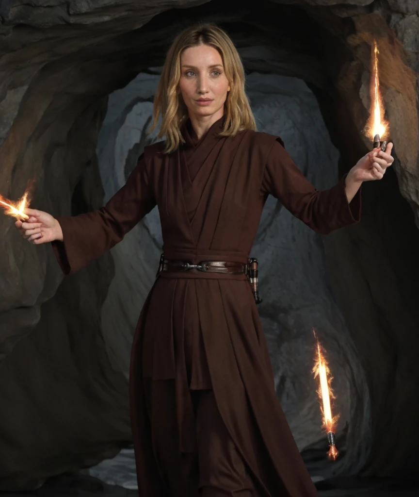 a professional absurdres sharp focus intricately detailed full (torso:1.2) (photograph:1.2) of a beautiful (Annabelle_Wallis:1.1), 
wearing (jedi:1.2), conjuring an intricate swirling flaming gas with a phantasmal hand inside the sphere reaching out, spelunking in a magical cave of magical magic :-P
 <lora:Annabelle_Wallis-SDe14:0.8>  <lora:jedi:1>