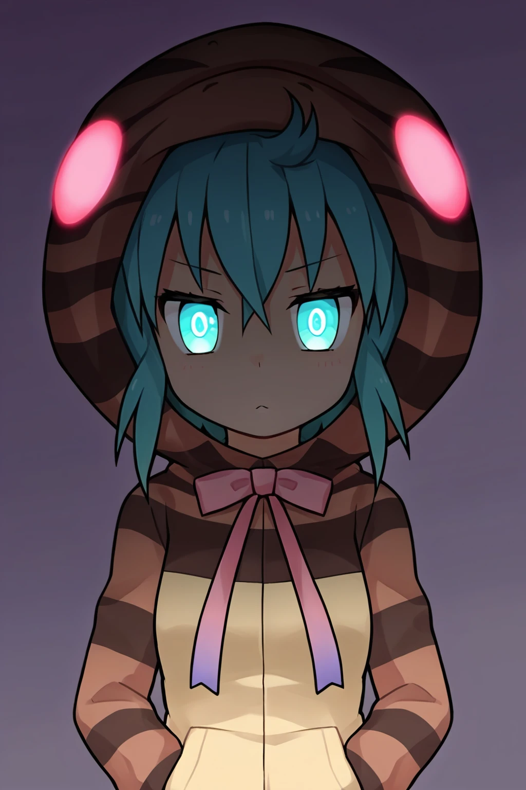 score_9, source_anime, 1girl, tsuchinoko, shaded face, glowing snake eyes