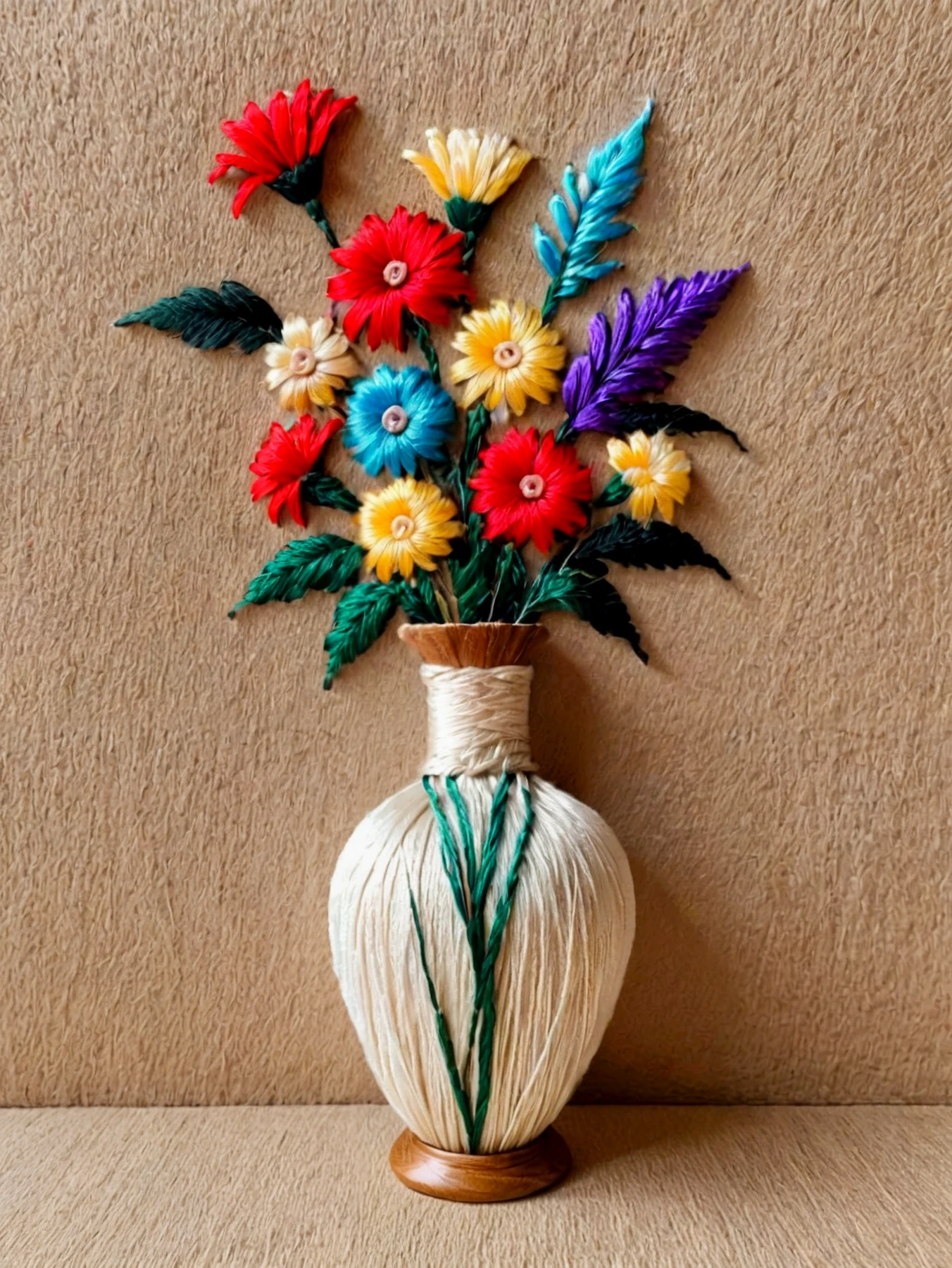 A vase of flowers. Made of threads.

<lora:Threads01-02_CE_SDXL_32x16x180x1bOT:1.4> thrdsCE