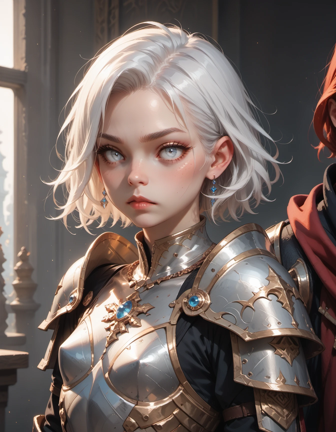 score_9, score_8_up, score_7_up, score_6_up, score_5_up, score_4_up, 1girl, small breasts, white hair, mysterious, alluring white eyes a paragon of beauty, detailed intricate armour