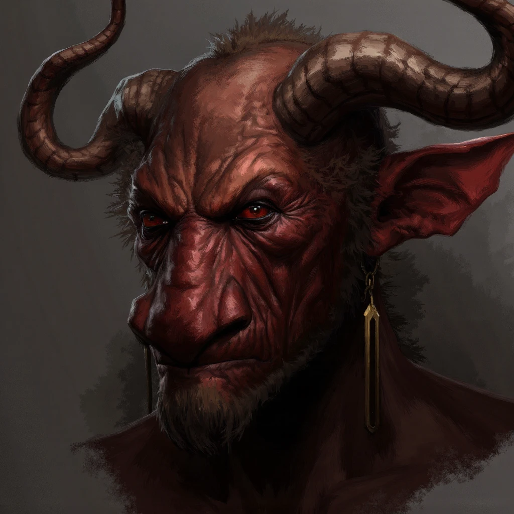 D_Hstyle ,digital painting, of a devil , Extremely detailed hyper realistic.