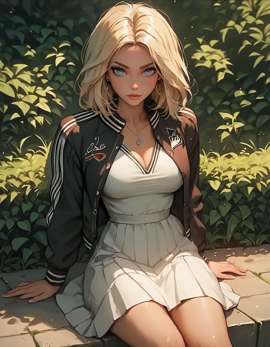 score_9, score_8_up, score_7_up, score_6_up, score_5_up, <lora:Bmax:0.7> 1girl,  bmax, dress, sitting, looking at viewer, letterman jacket <lora:EgirlPFP-XLP:1> egirlpfp