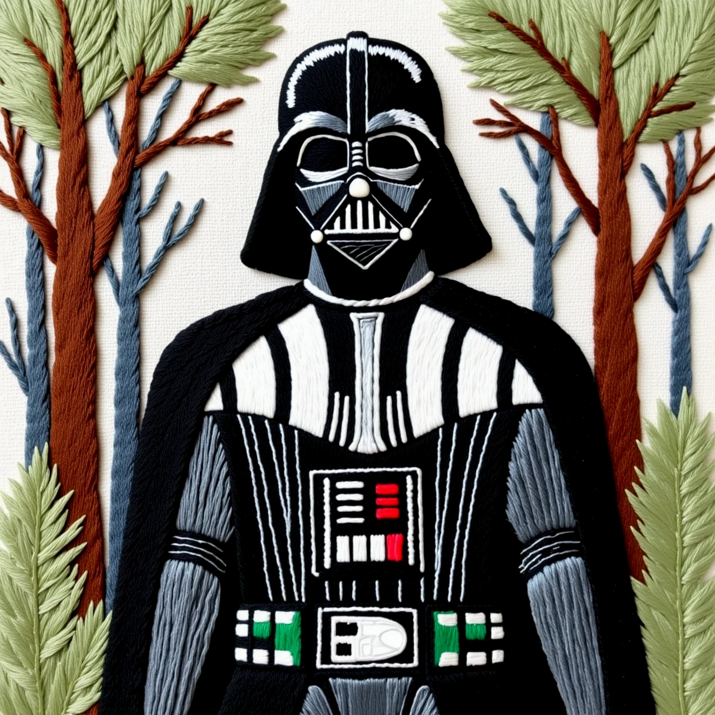 Embroidery. Darth Vader in a forest.

thrdsCE