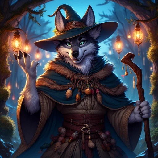 fursona, fantasy fursona, furry, wolf wizard