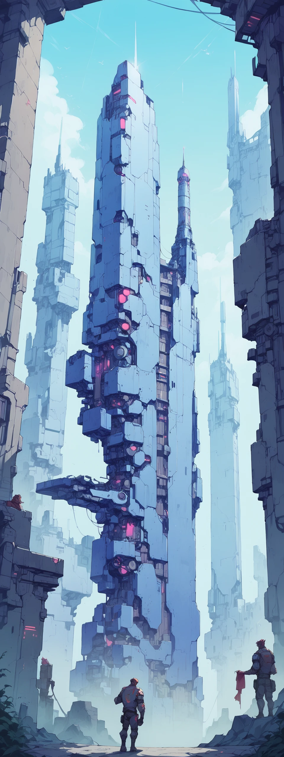 score_7_up, score_6_up, original point of view, futuristic huge tower of glass, <lora:LOREVER-style_ponyXL:1.0>