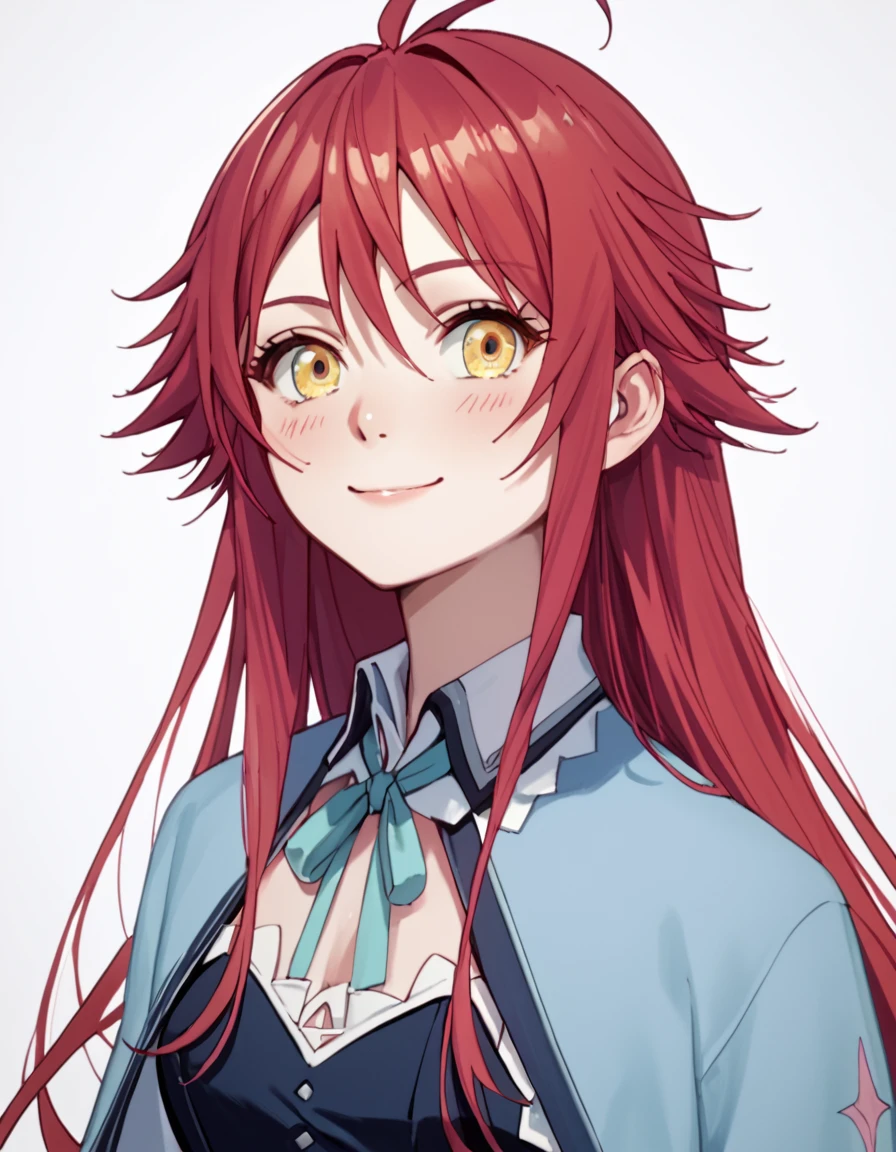 Sylphy, very long hair, yellow eyes, red hair, score_9, score_8_up, score_7_up, score_6_up, score_5_up, score_4_up, source_anime  <lora:GreatestDemonLordRebornasNobody:1>, portrait, soft smile,