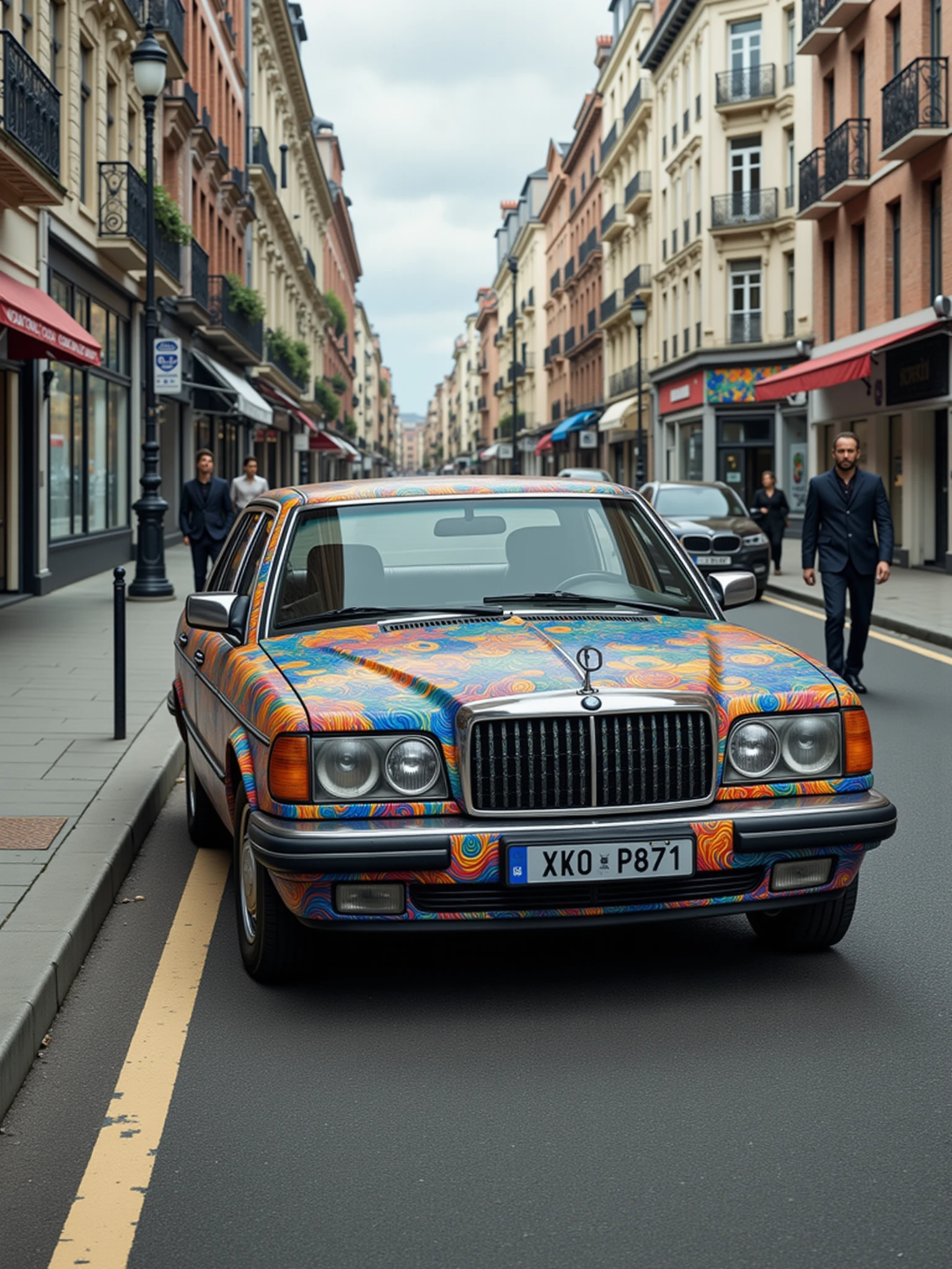 mad-clrflvngghn car driving through city  <lora:colorful-vangoghian-pattern-flux:1>